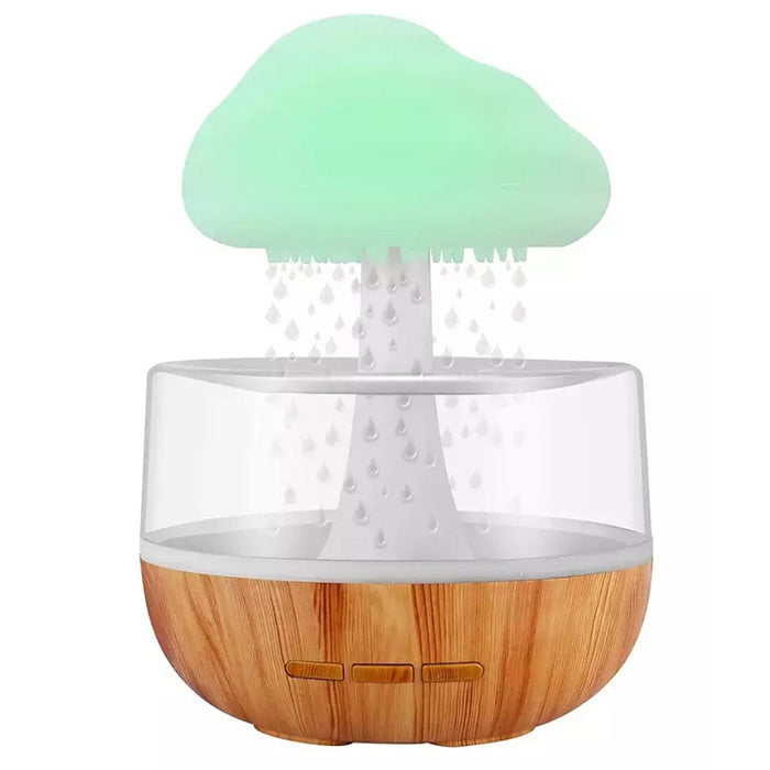 Desktop Cloud and Raindrop Humidifier 7 Color-Changing Ambient Light - USB Rechargeable