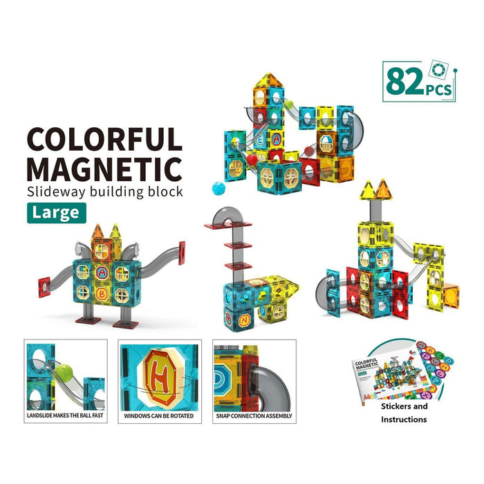 Magnetic Building Blocks with Ball Track