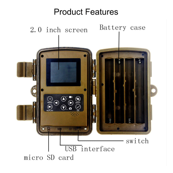 120°Detecting Range Hunting Trail Camera Scouting Camera- Battery Operated