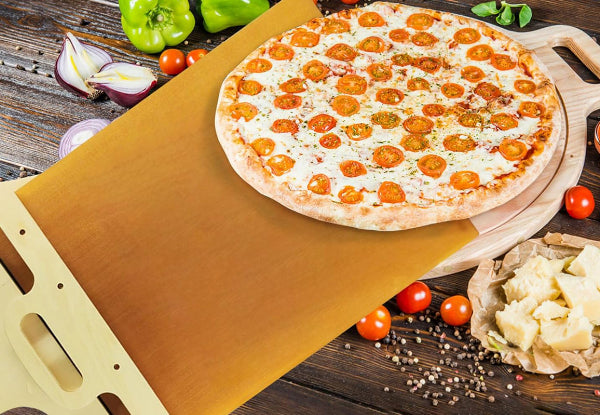 Sliding Pizza Peel Cutting Board with Handle