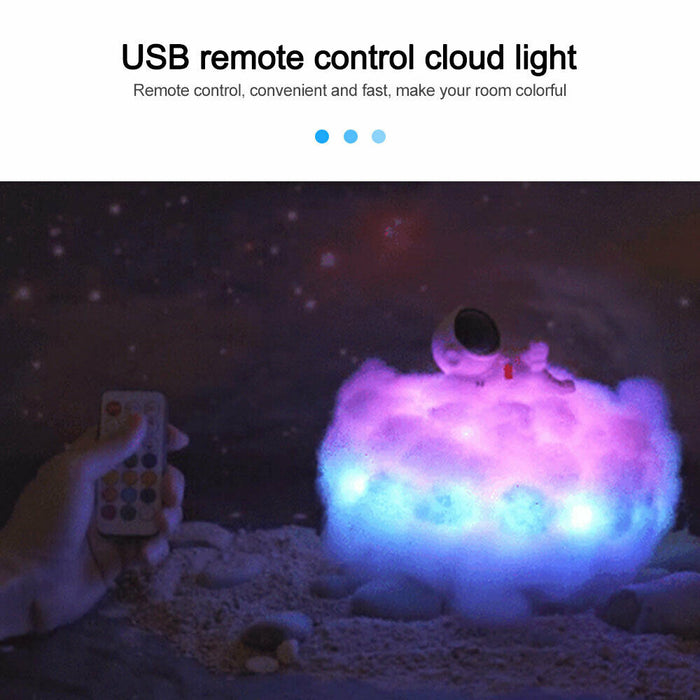 Colorful Clouds LED Astronaut Night Light- USB Plugged-in