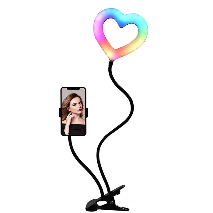 6 inch Gooseneck RGB Heart Shaped Fill Light- USB Powered