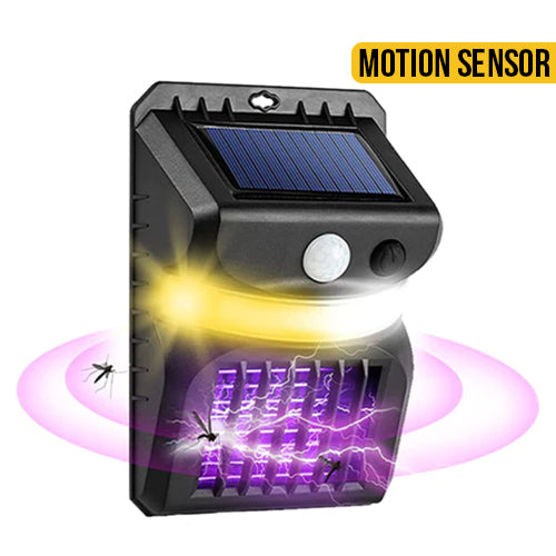 Solar Wall Light Fly Zapper With Motion Sensor