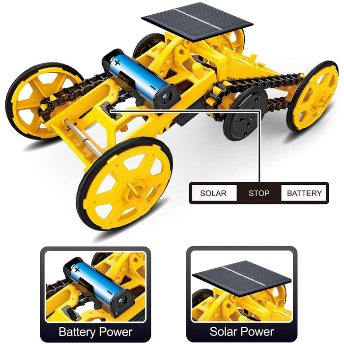 DIY Electric Engineering Blocks Solar Powered STEM Educational Toy Vehicle