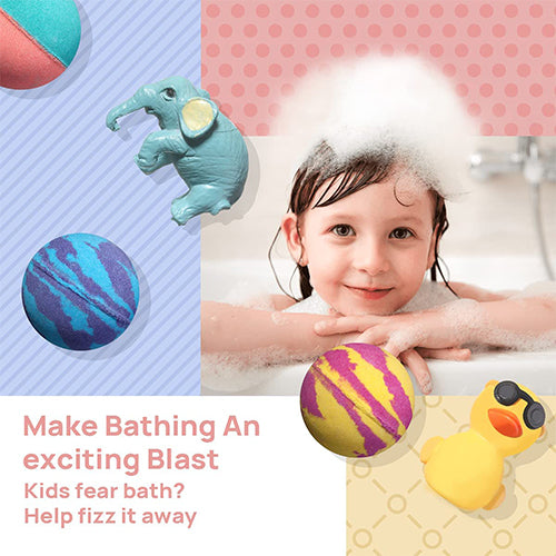 Bath Bombs With Surprise Toy For Kids 6 Pack