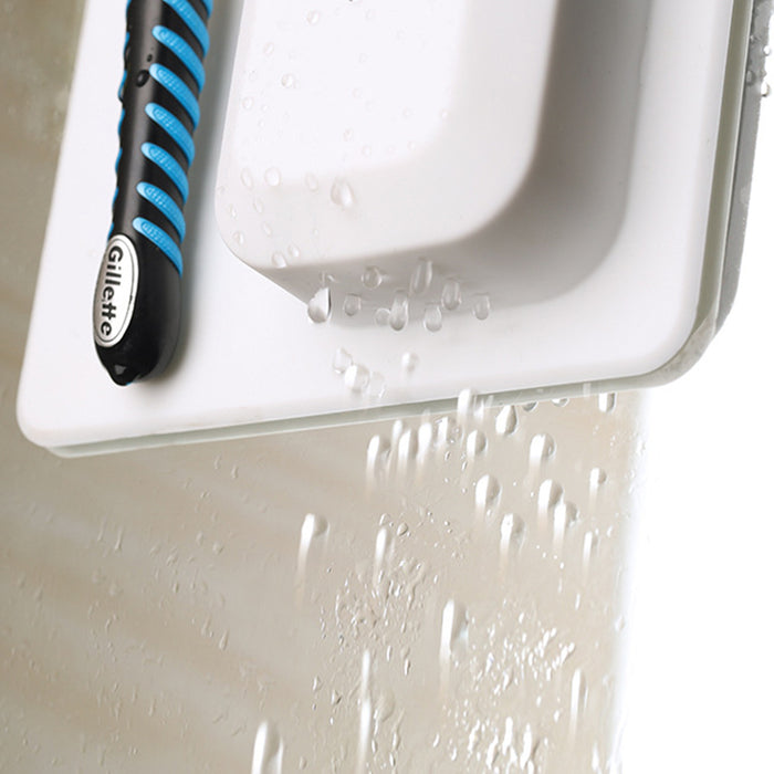 Silicone Wall Toothbrush Holder with Mirror