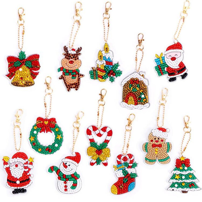 Christmas Rhinestone Key Chain Kit