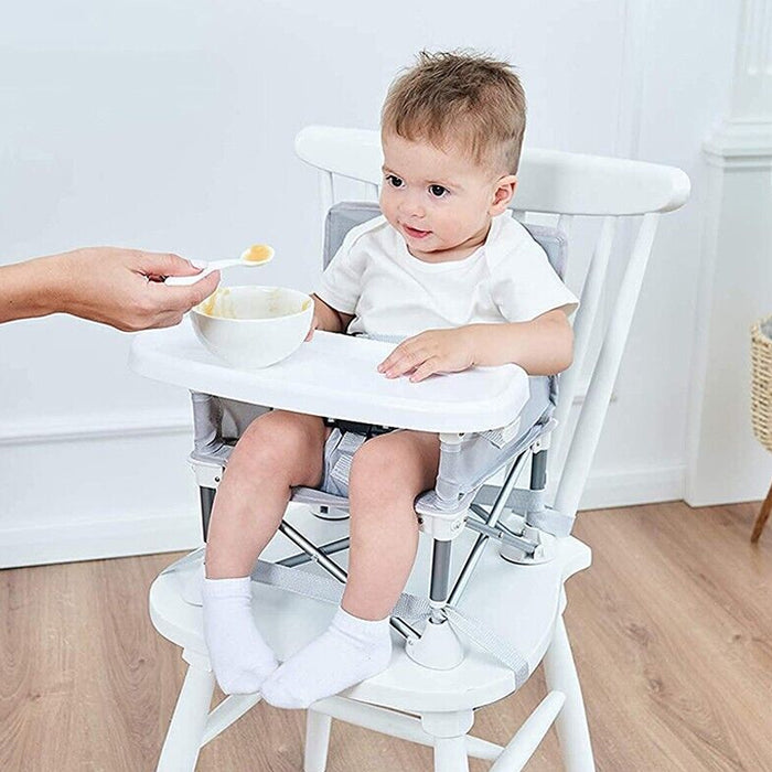 Foldable Booster Seat with Tray for Toddlers