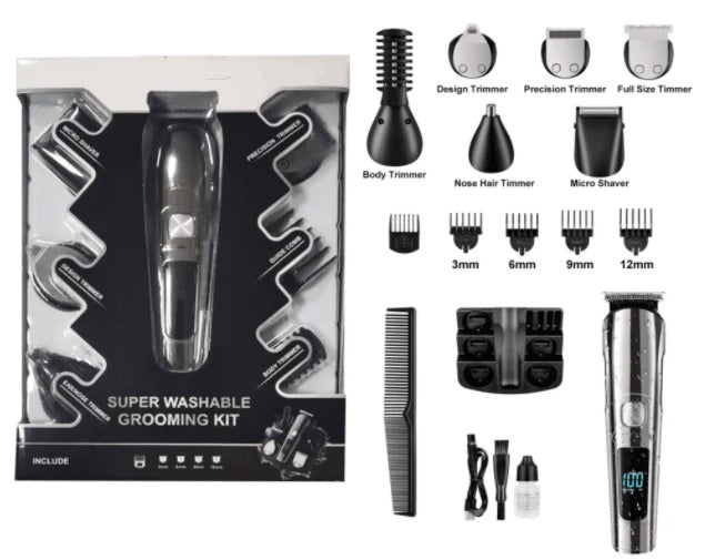 Deluxe USB Hair & Beard Trimmer Set