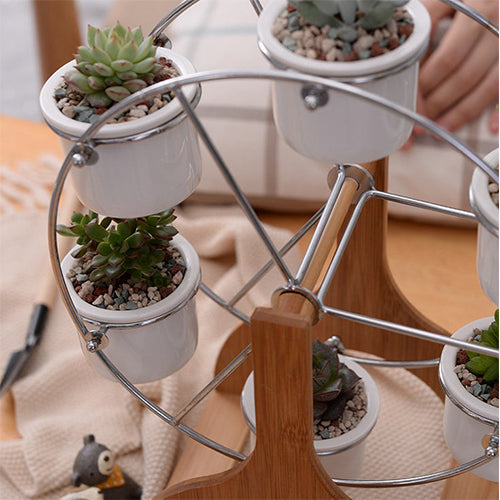 Ferris Wheel Plant Stand With 6 Pots