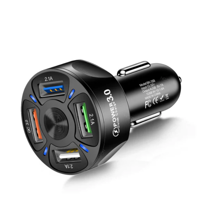 Smart 4Port In Car USB Fast Charger