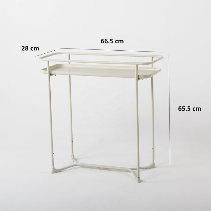 Modern Loft Metal Side Table Flower Stand Rectangle White