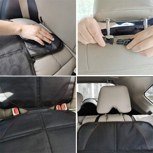 Seat Protector For Child Car Seats With Mesh Pockets