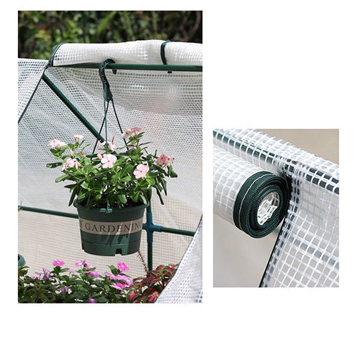 Mini Garden Greenhouse with Roll Up Curtains - 180cm