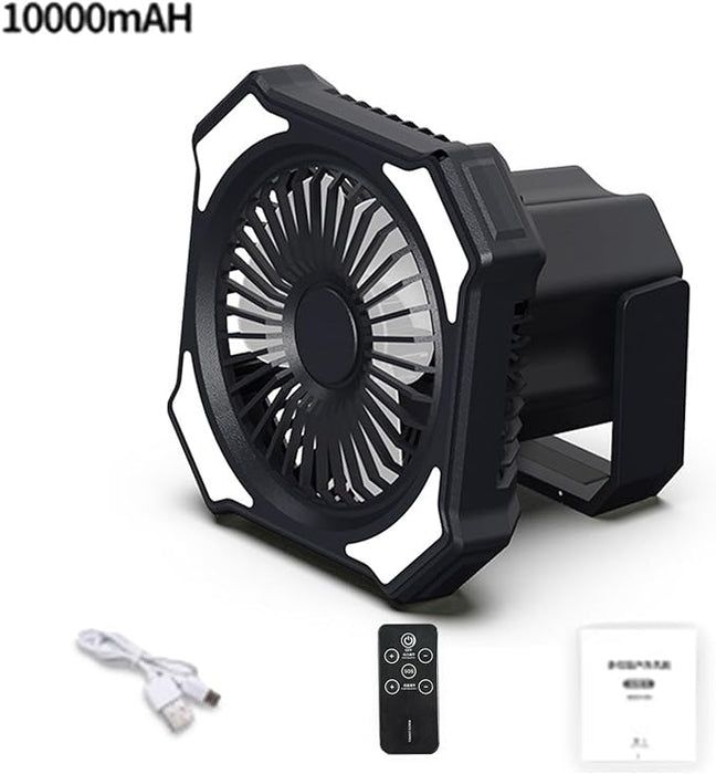 Portable Fan with LED Lantern