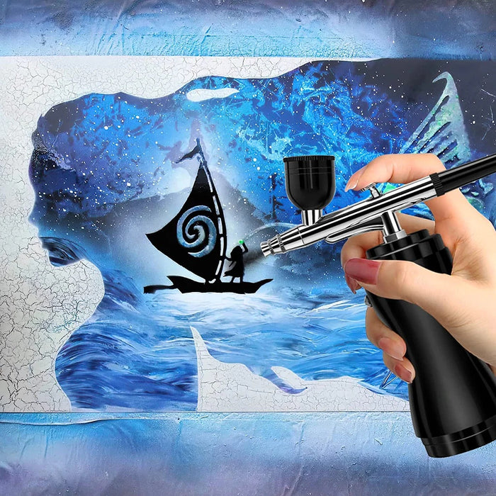 Portable Airbrush Kit with Compressor