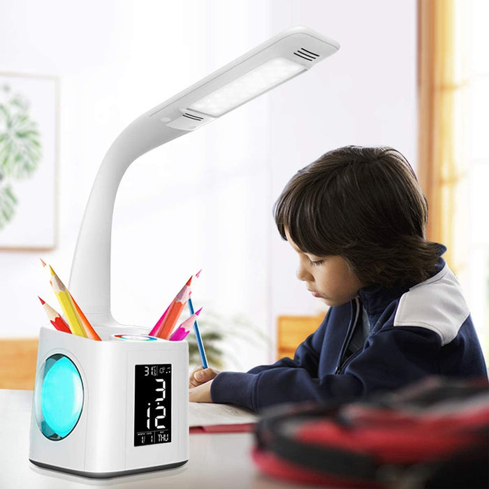 Multifunctional LED Dimmable Desk Lamp with Charging Port- USB Powered