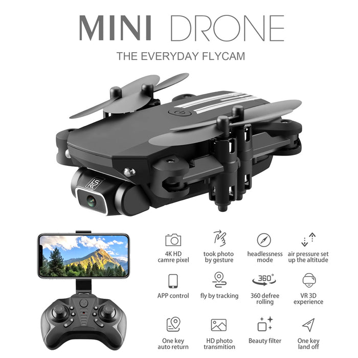USB Rechargeable 4K Resolution Mini Folding Drone with Remote Control