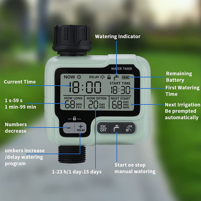 Garden Watering Irrigation Controller-Battery Operated