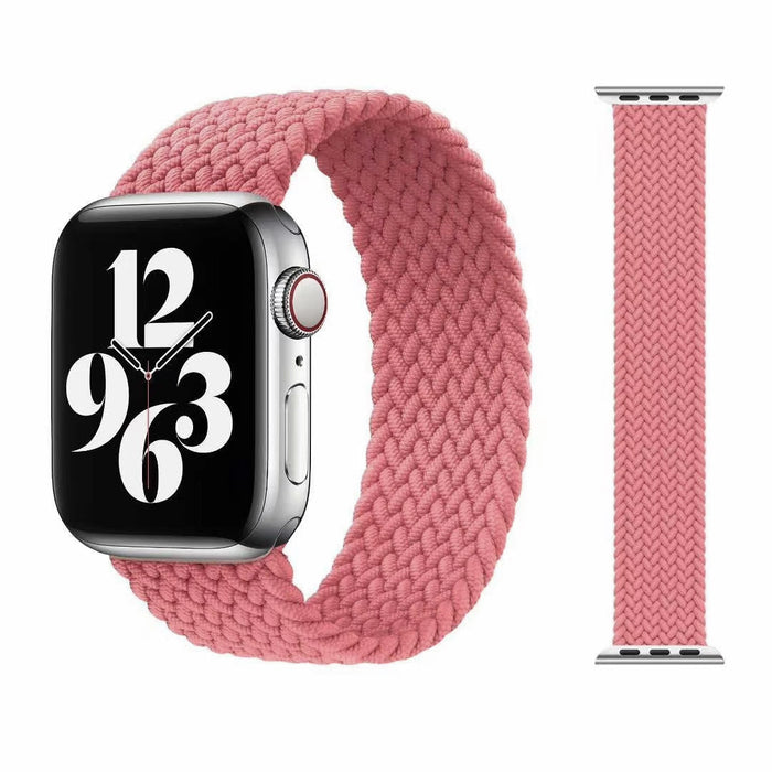 S-Pink Nylon Solo Loop Band Compatible with Apple Watch 42/44/45mm