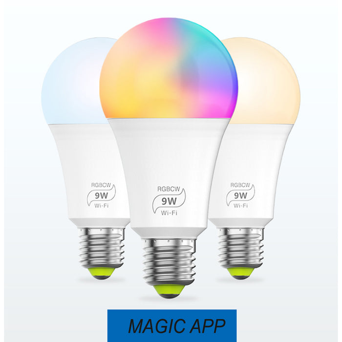 Wi-Fi Enabled 9W Color Changing Smart LED Light Bulb APP Ready