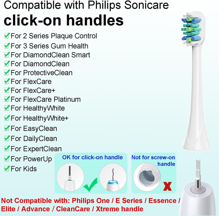 8Pcs Brush Heads for Philips Sonicare-Dynamic Cleaning