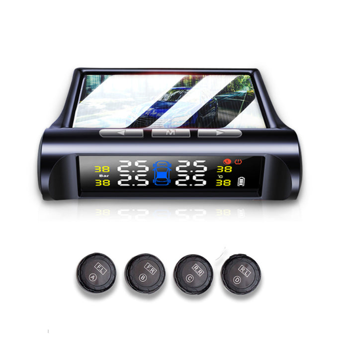 TPMS Solar Powered Wireless Tire Pressure Monitor External Tire Monitoring System