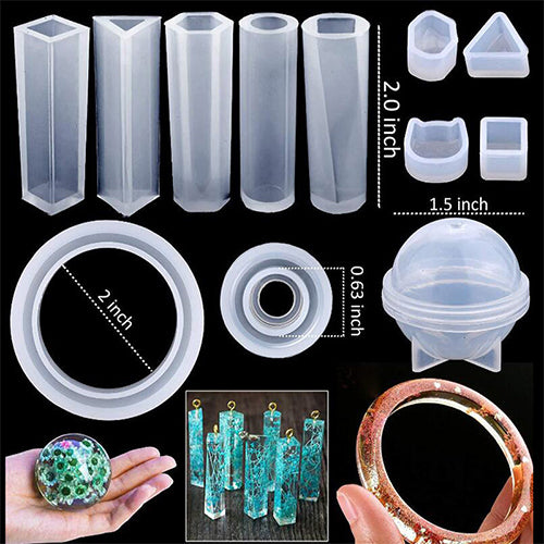 Jewellery Molds for Epoxy Resin - 148 Piece Set