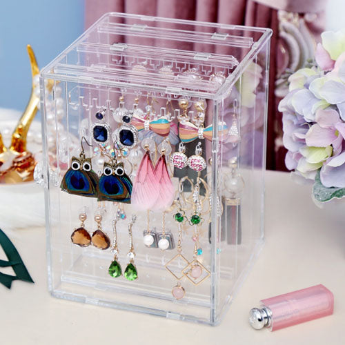 Acrylic Earring Display Storage Box - Holds 111 Pairs