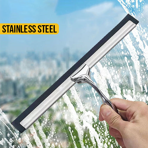 Stainless Steel Window Cleaning Wiper With A Streak Free Rubber Blade
