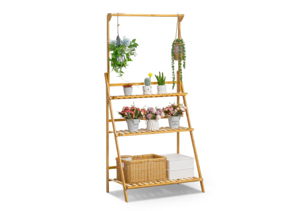 3-Layer Wood Plant Shelves