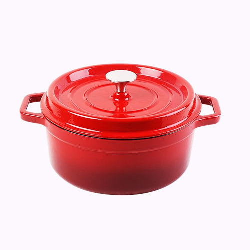 Enamel Coated Cast Iron Pot Red 22cm