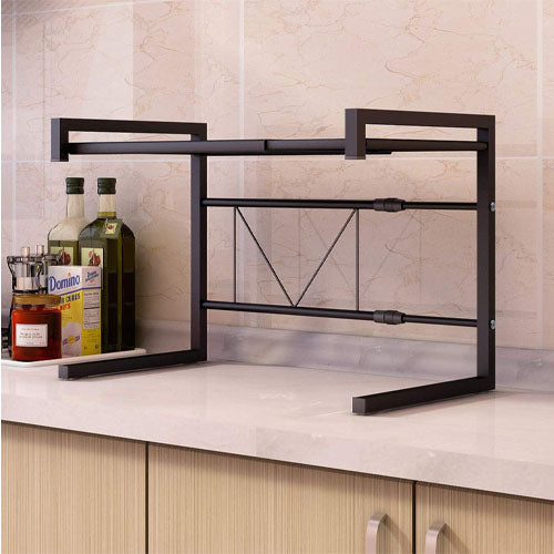 Expandable Kitchen Microwave Oven Rack - 2 Tier