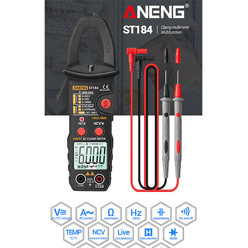 St184 Digital Clamp Multimeter 6000 Counts