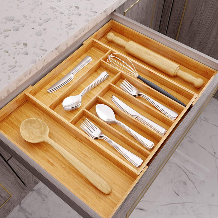 Bamboo Expandable Drawer Organizer