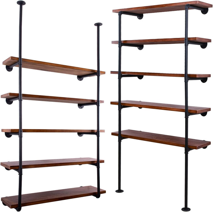 Industrial Iron Pipe DIY Shelf Brackets