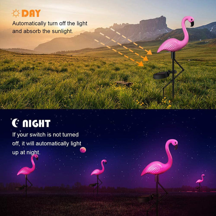 Flamingo Garden LED Stake Solar Powered Decorative Light