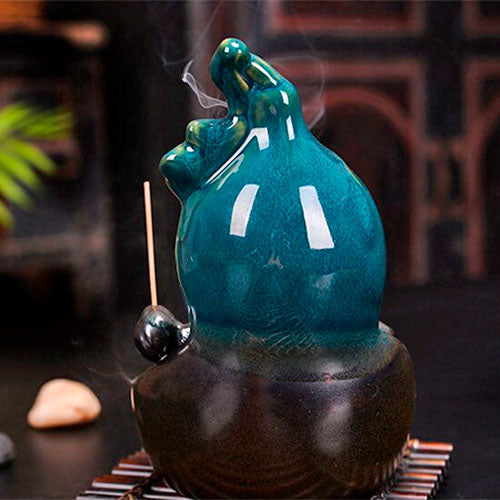 Ceramic Waterfall Backflow Incense Burner Gourd