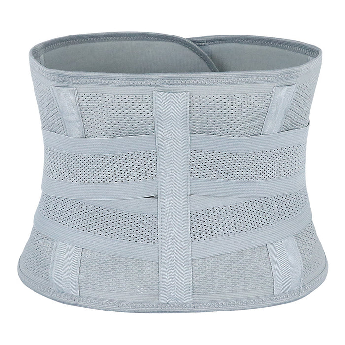 Adjustable Breathable Lumbar Back Brace Gray L