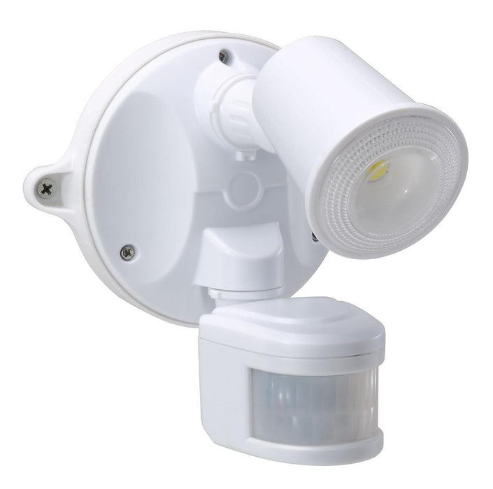 Housewatch IP54 Single LED Spotlight W Motion Sensor White