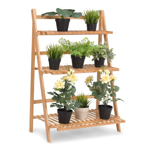 Foldable Bamboo Deco Plant Rack