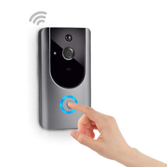 Smart Wireless Wi-Fi HD Video Doorbell for Home Security- Battery Operated