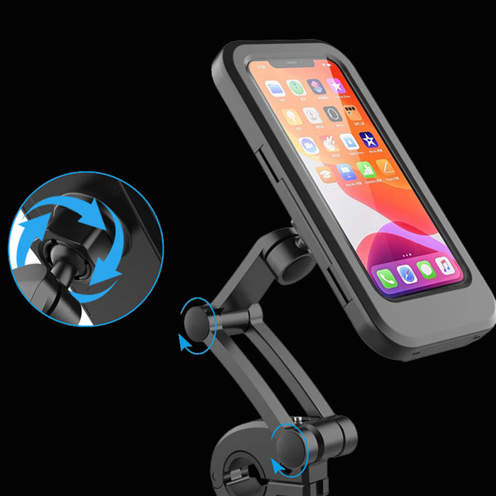 Adjustable Waterproof Bicycle Handle Bar Mobile Phone Holder