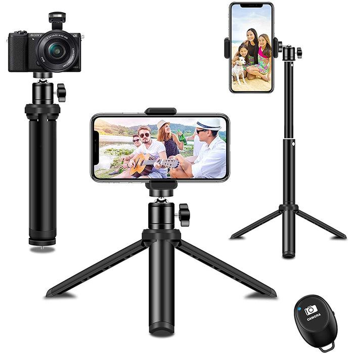 2-in-1 Remote Shutter Mini Tripod and Selfie Stick for Smartphones