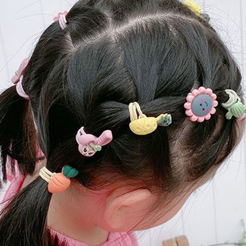 Cute Colourful Pattern Hair Ties - 30 Pack