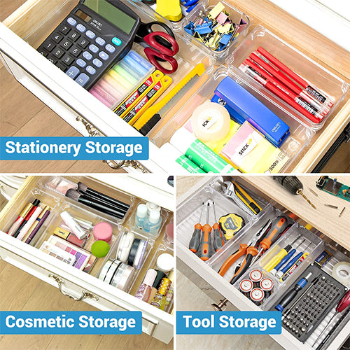 Rectangular Clear Storage Box's 16 Piece Set