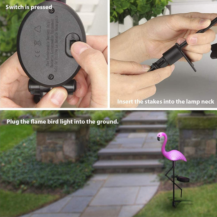 Flamingo Garden LED Stake Solar Powered Decorative Light