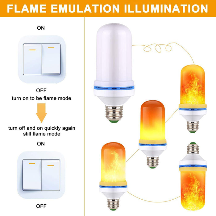 E27 Base Flame Light LED Decorative Unique Flickering Light Bulb