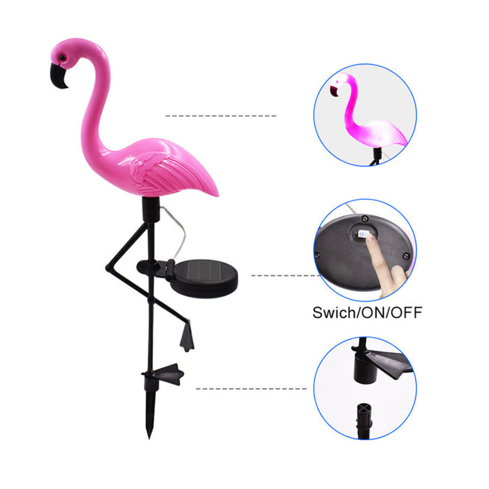 Flamingo Garden LED Stake Solar Powered Decorative Light