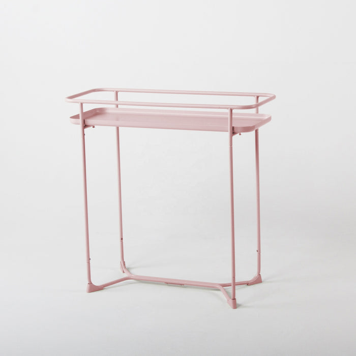 Modern Loft Metal Side Table Flower Stand Rectangle Pink